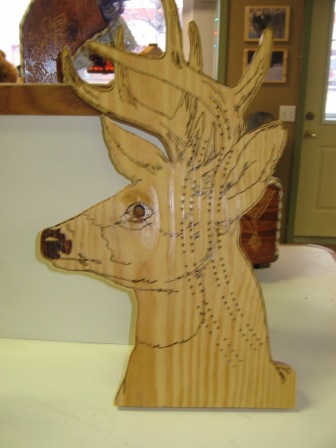 Deer Head Cribbage Board