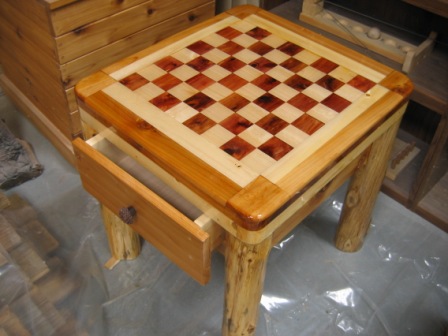 Inlaid Chess Table