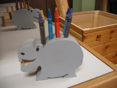 Hippo Crayon Holder